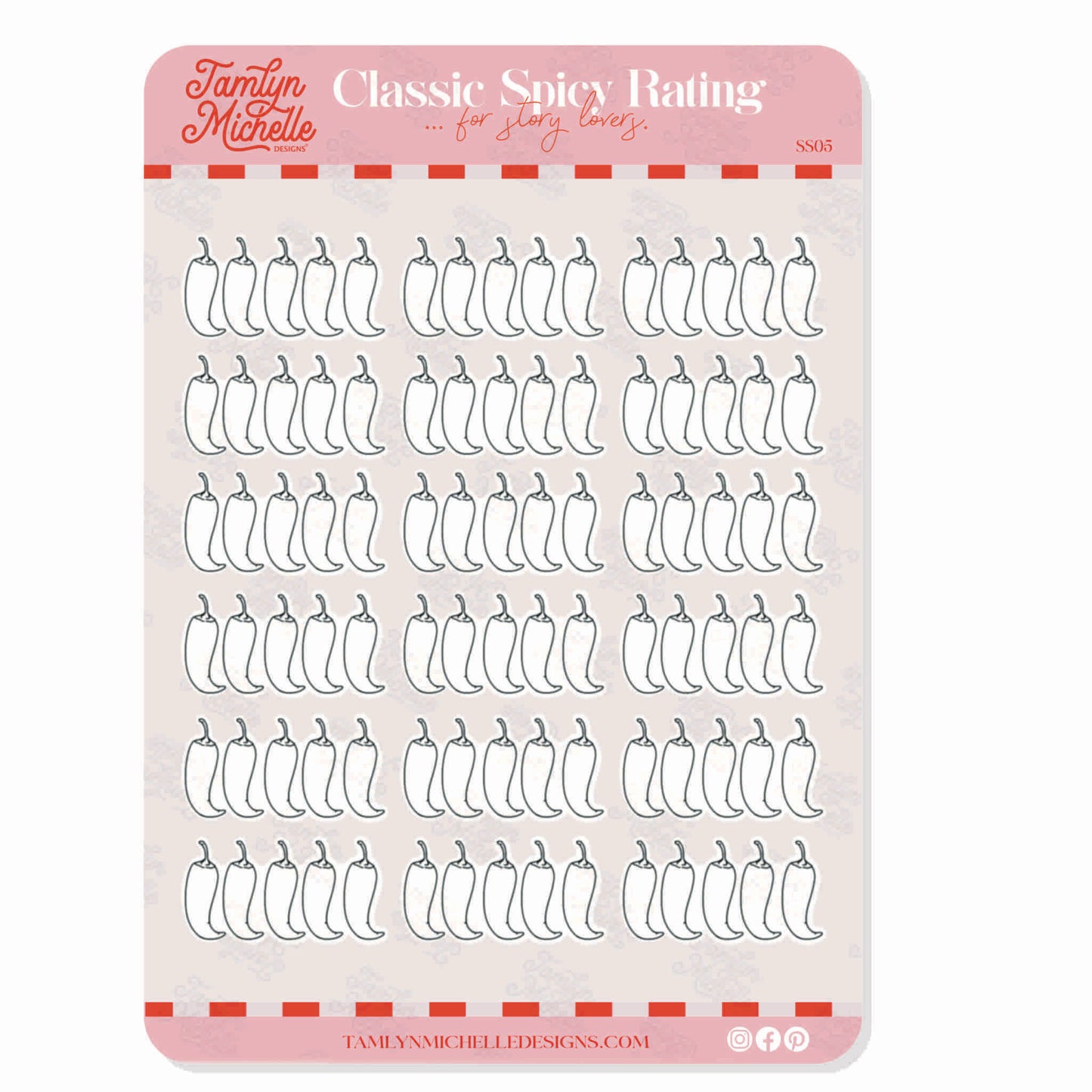 Chili Peppers Spice Rating | Sticker Sheet