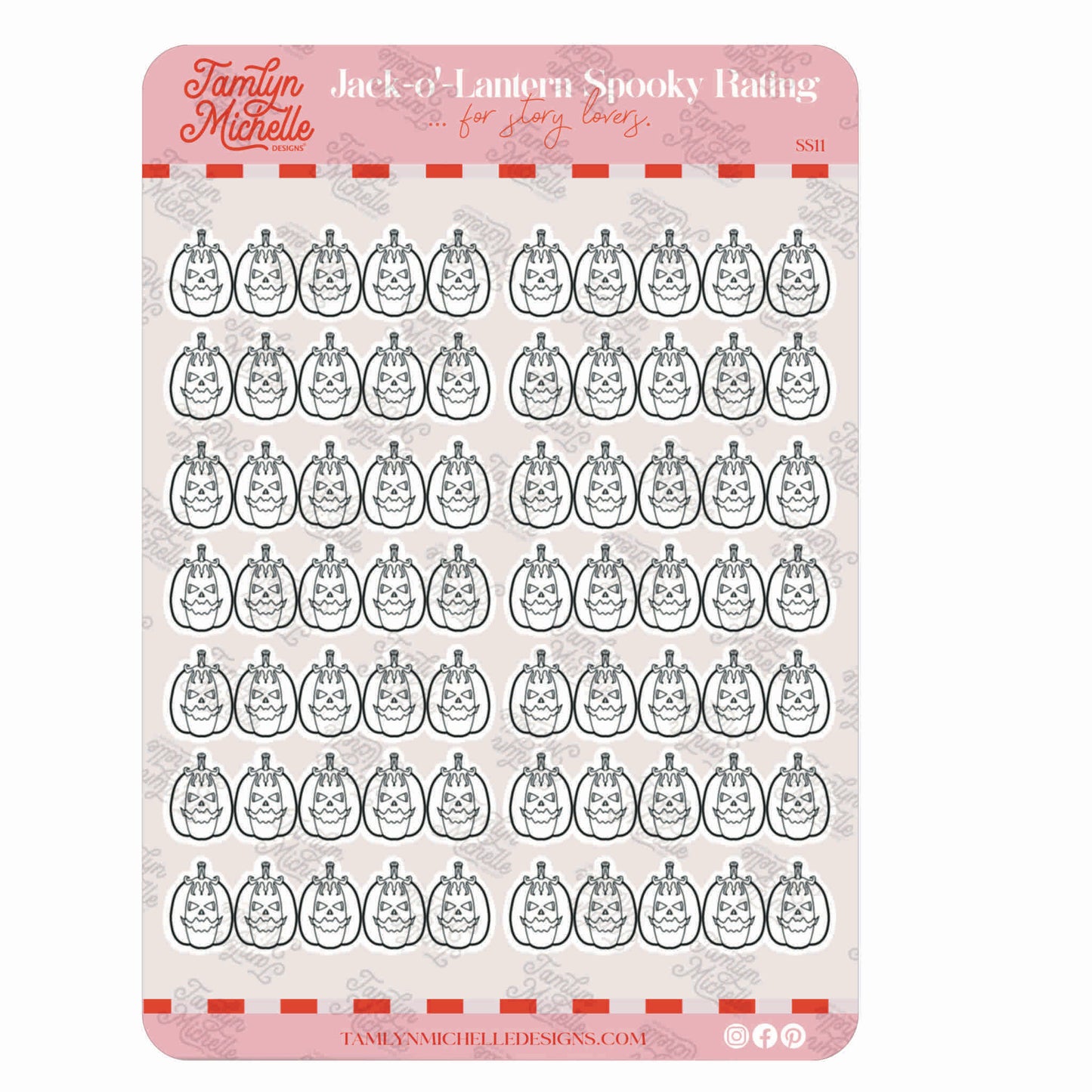 Jack’o’-Lantern Spooky Rating | Sticker Sheet