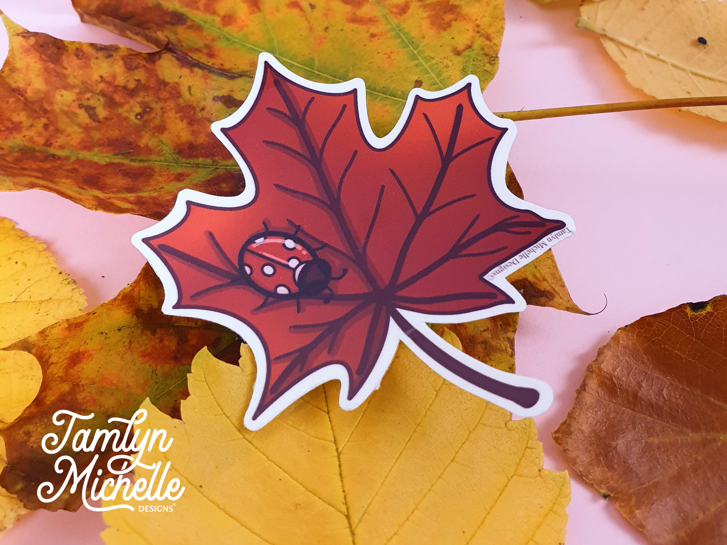 Autumnal Ladybug - Vinyl Sticker