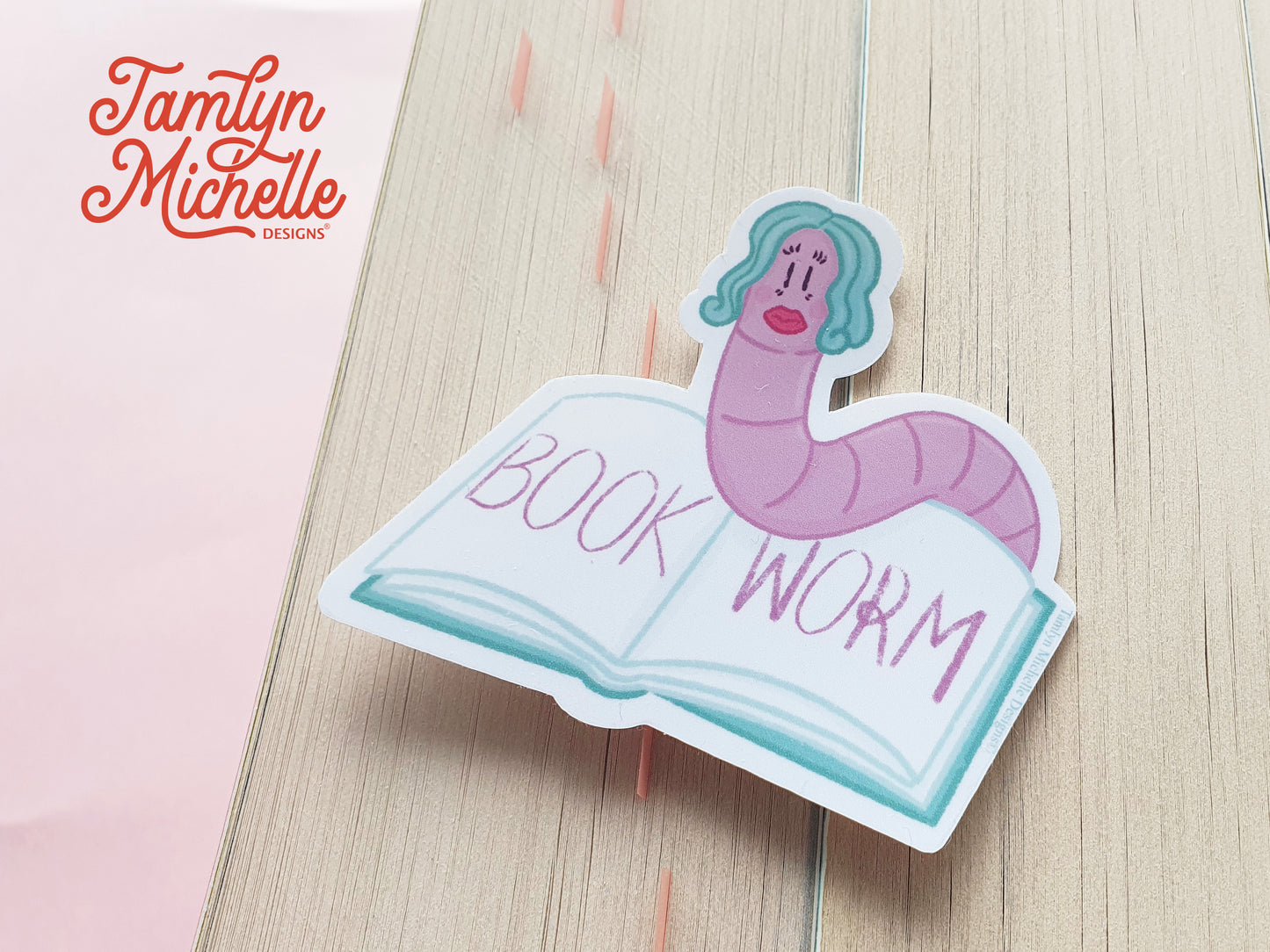 Book Worm - Vinyl Sticker