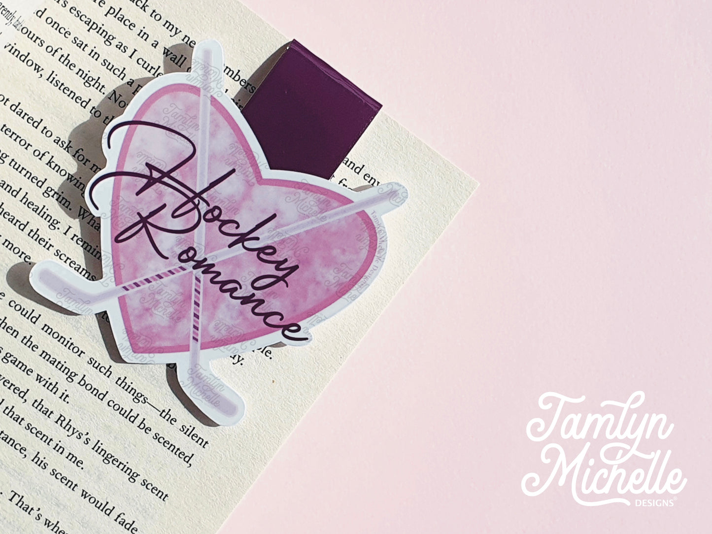 Hockey Romance Magnetic Bookmark