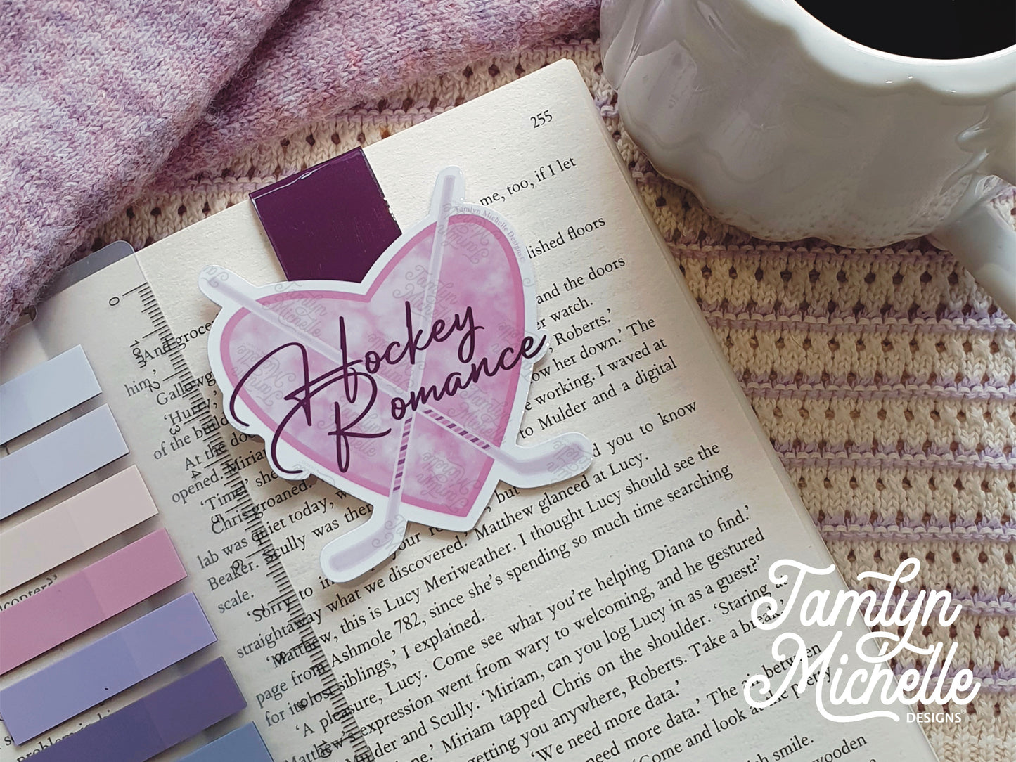 Hockey Romance Magnetic Bookmark