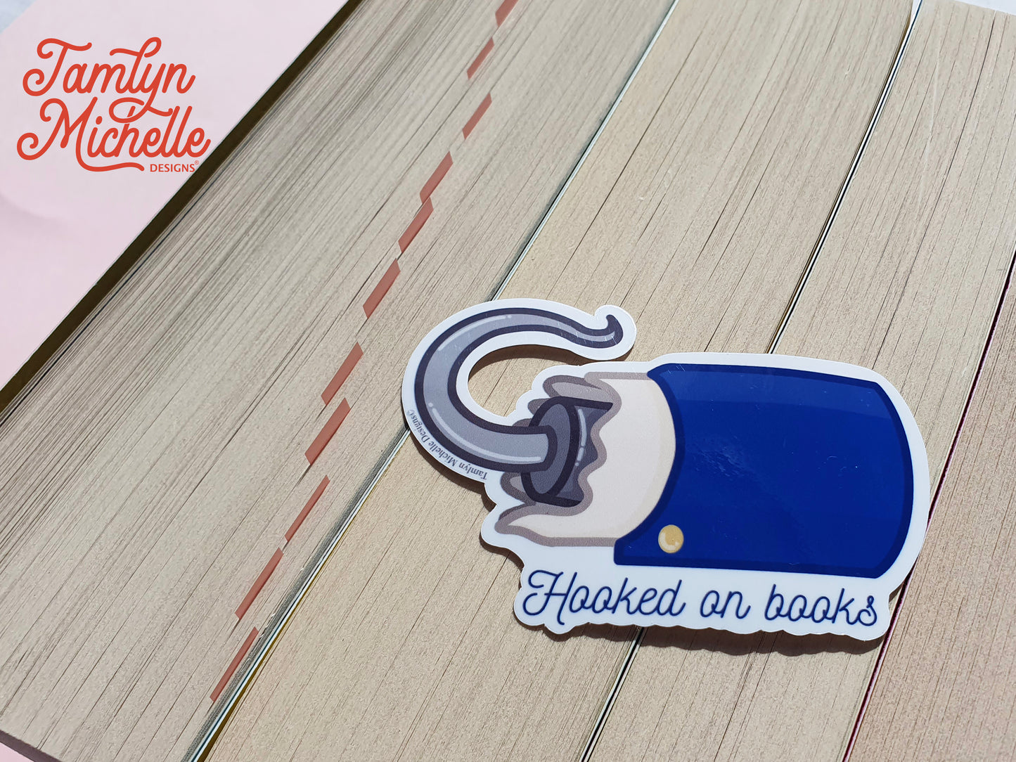 Hooked on Books - Vinyl Sticker