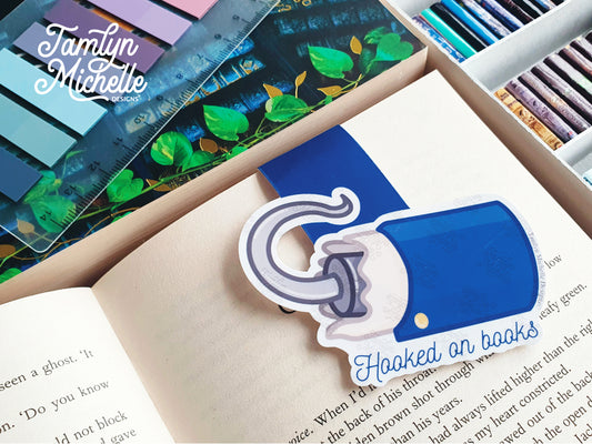 Hooked on Books Magnetic Bookmark