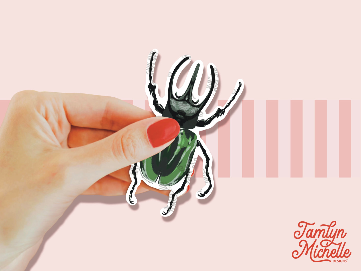 Rhino Beetle Study (entomology) - Vinyl Sticker