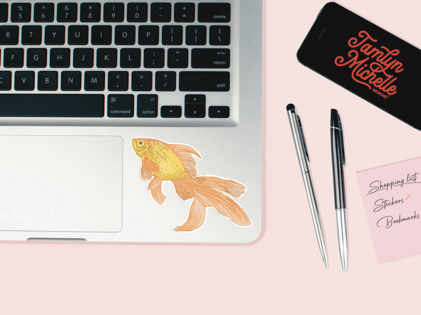 Goldfish Study (Carassius auratus) - Vinyl Sticker