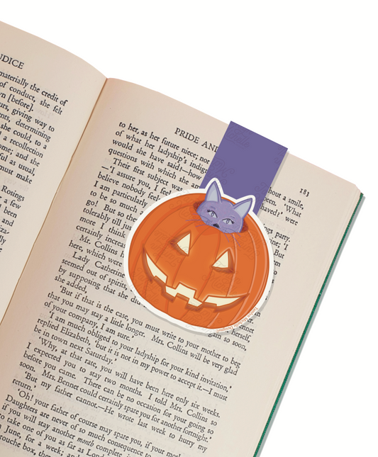 Cat-O'-Lantern | Magnetic Bookmark