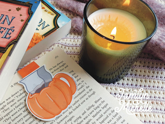 Pumpkin Mug Magnetic Bookmark