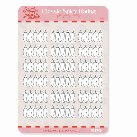 Chili Peppers Spice Rating | Sticker Sheet