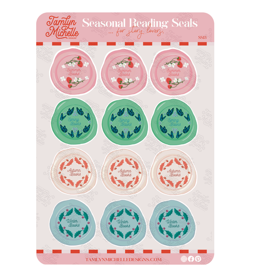 Seasonal Reading Seals | Sticker Sheet
