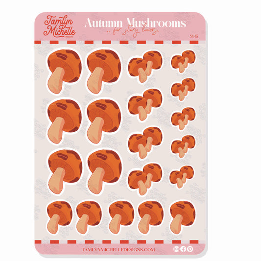 Autumn Mushrooms | Sticker Sheet