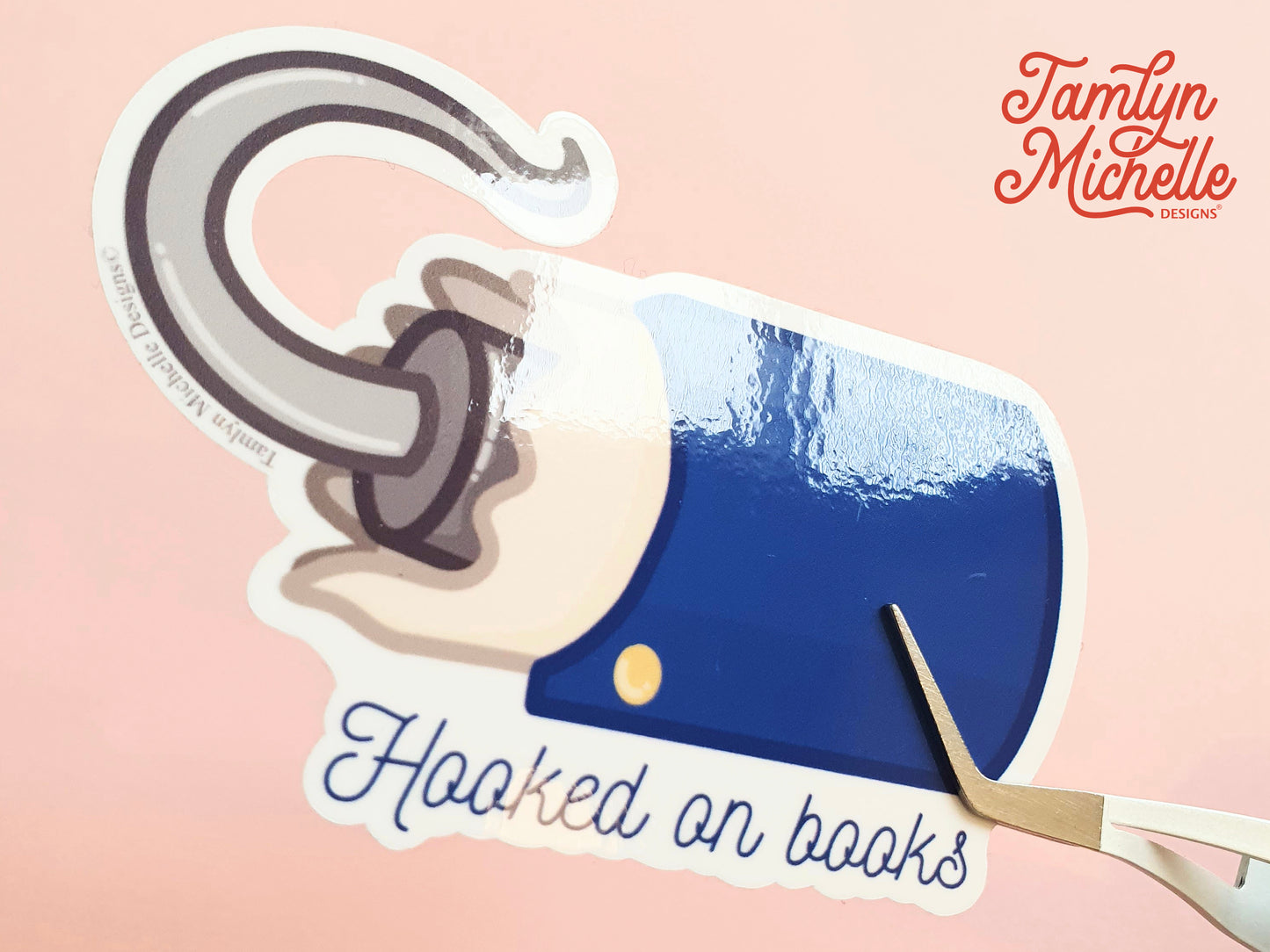 Hooked on Books - Vinyl Sticker