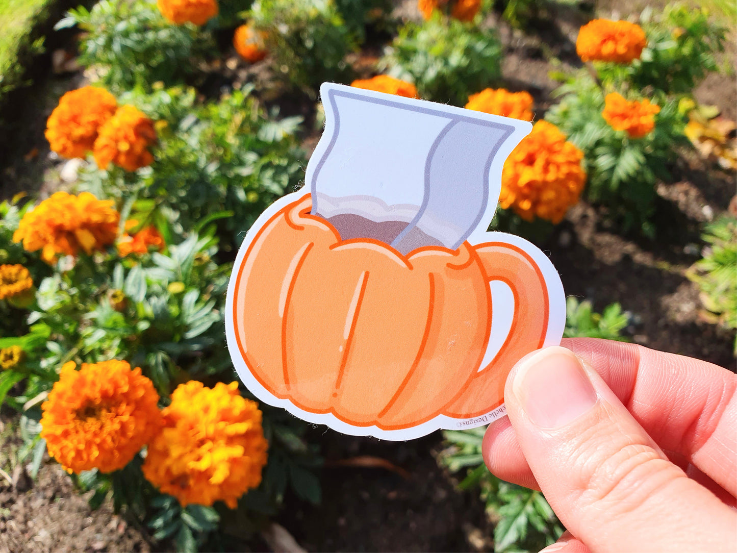 Pumpkin Mug - Vinyl Sticker