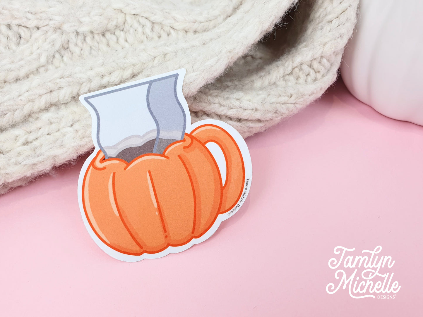 Pumpkin Mug - Vinyl Sticker